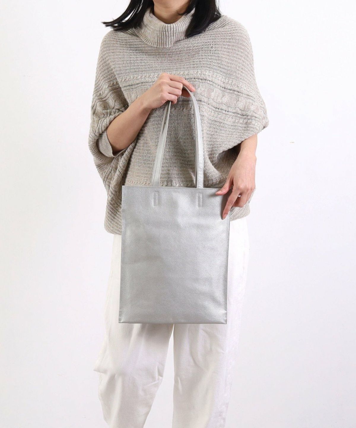 【COO SPECIAL WEEK】 收縮皮革 Simple Flat Tote Bag / A4 Compatible